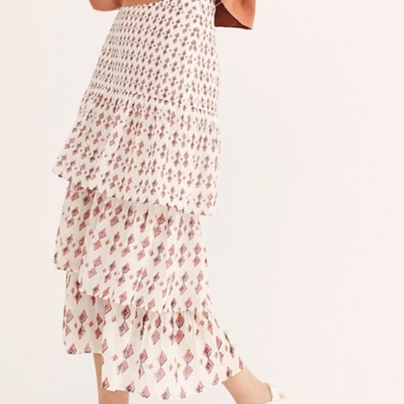NWT Free People Layered Tiered Chiffon Maxi Skirt. - Picture 2 of 6